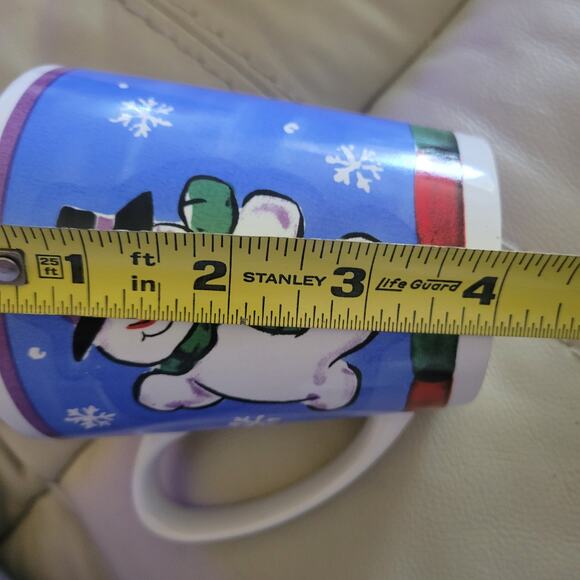 Christmas Coffee Cups Set of Two One has Snowman and One has Santa - Picture 9 of 9